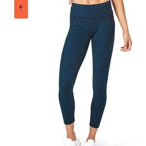 Sweaty Betty 7/8 The Power Blue Interlinked Leggings size m